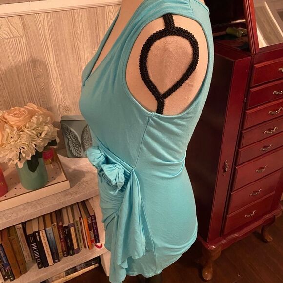 NEW Boston Proper Faux Wrap TOP Sz S - Picture 3 of 8